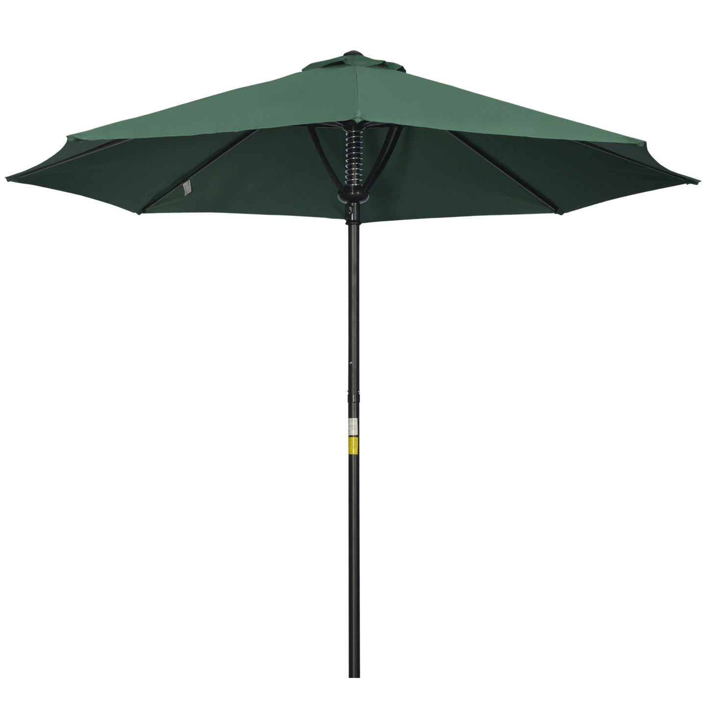 Outsunny Garden Parasol Umbrella, Outdoor Market Table Umbrella Sun Shade Canopy with 8 Ribs, Green