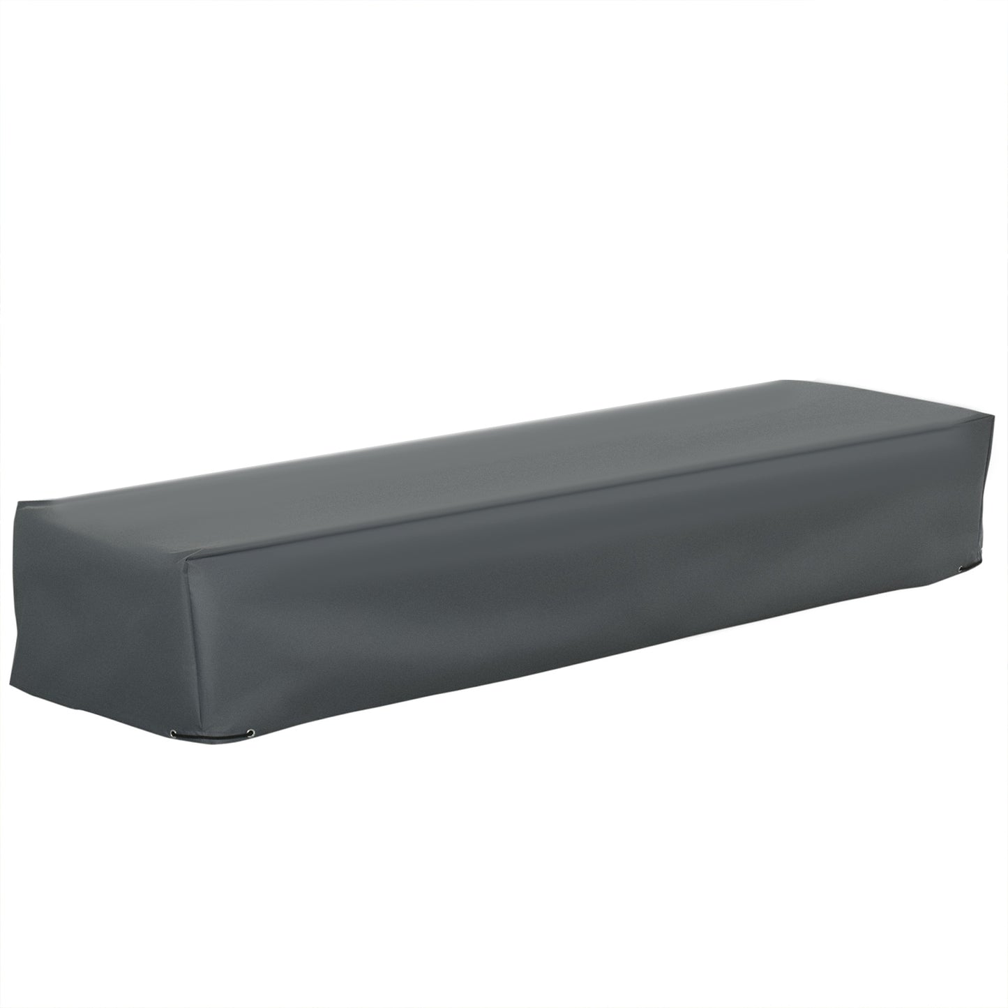 Outsunny Rectangular Garden Furniture Cover for Rattan Lounge Water UV Resistant Protection Oxford Fabric Clean Cover, 200 x 73 x 35cm, Grey - OutdoorBox