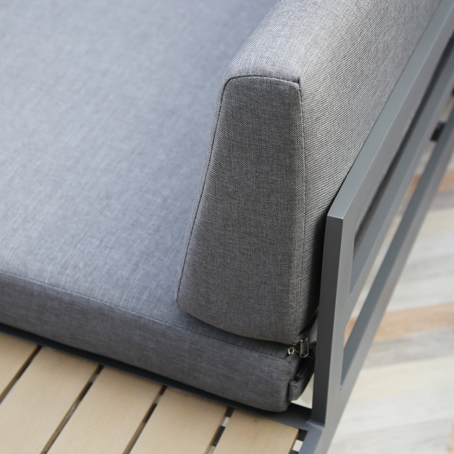 Positano 5 seat outdoor aluminium sofa set with coffee table