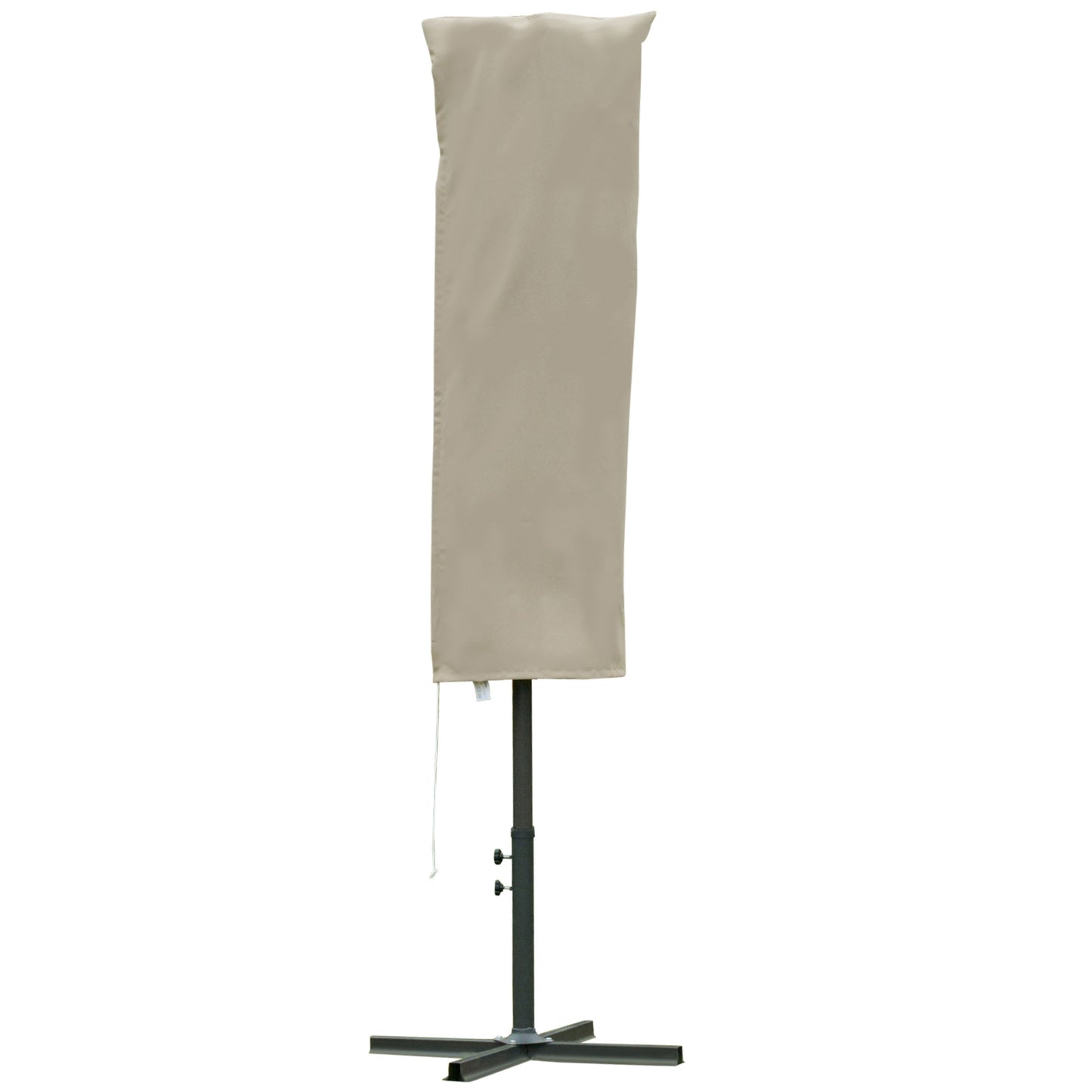 Outsunny Cantilever Umbrella Cover Outdoor Parasol Protector Weatherproof Garden Patio with Rod, Zipper - OutdoorBox