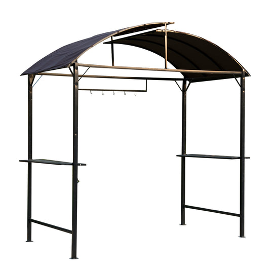 Outsunny Metal Gazebo Marquee-Coffee - OutdoorBox