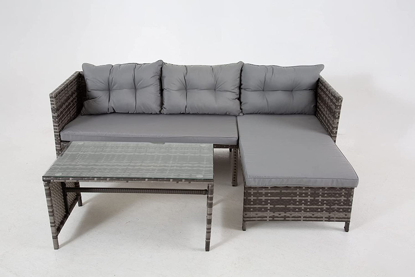 The Riverside Grey Corner Rattan Set