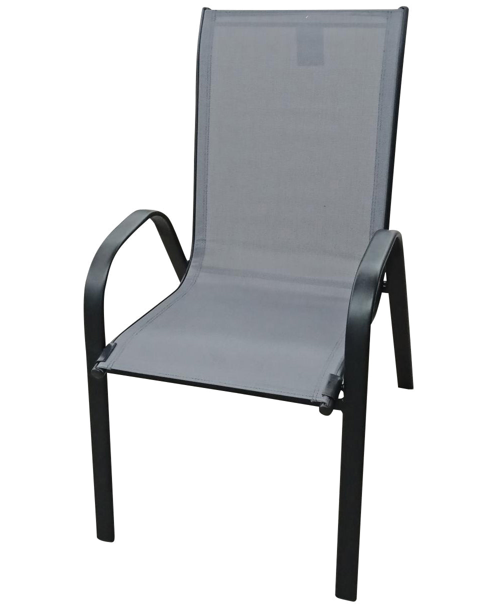 Grey Stacking Garden Dining Chairs