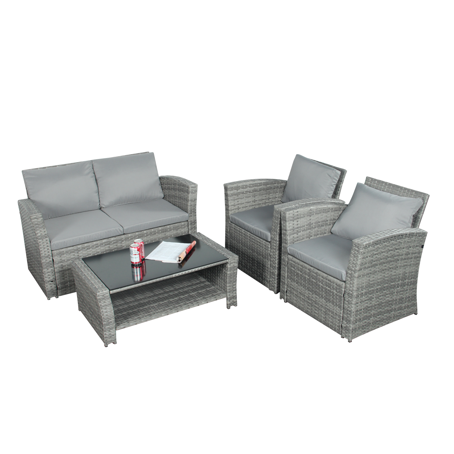 The Wilmslow 4 Seat Rattan Sofa Lounge Set