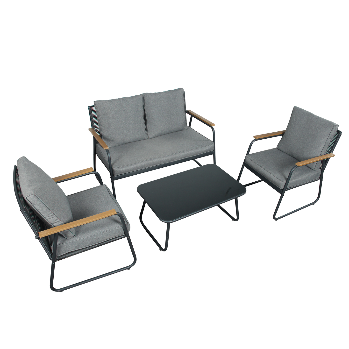 Kendal modern 4 Piece Garden Rattan Set