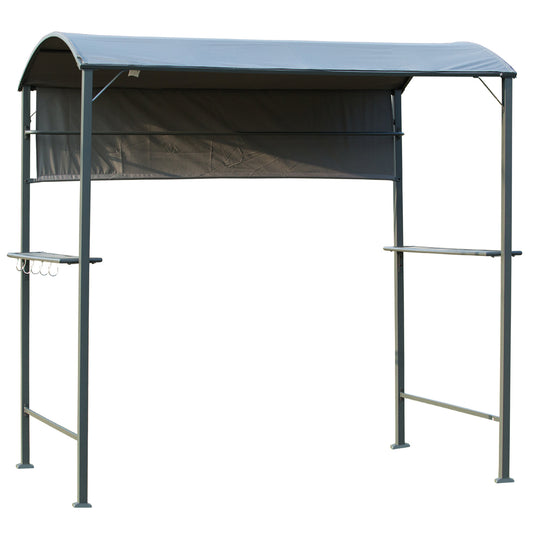 Outsunny Metal Frame Outdoor BBQ Canopy Grey