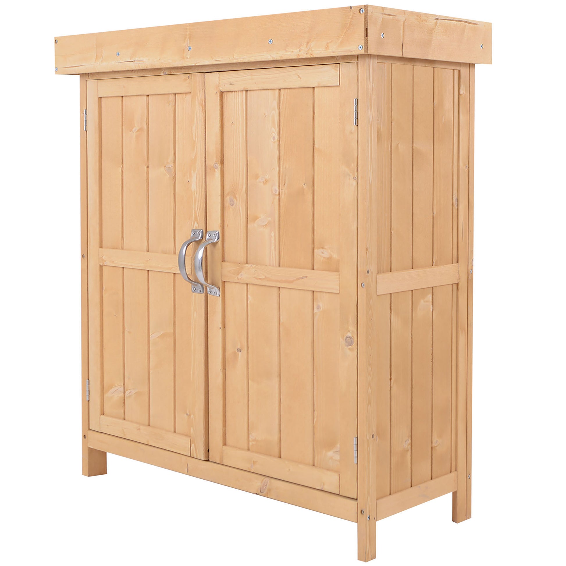 Outsunny Outdoor Garden Storage Shed, Cedarwood-Burlywood Colour - OutdoorBox