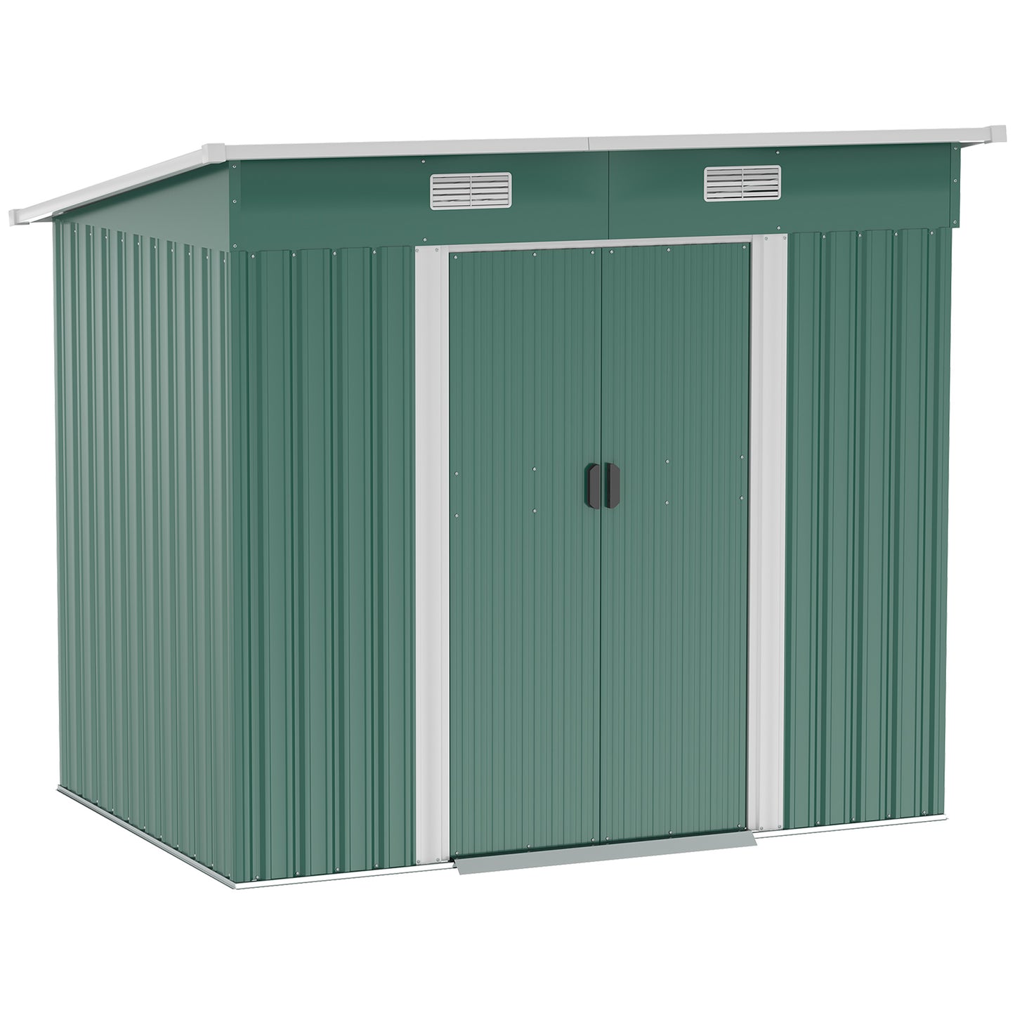 Outsunny 6.8 x 4.3ft Outdoor Garden Storage Shed, Tool Storage Box for Backyard, Patio and Lawn, Green