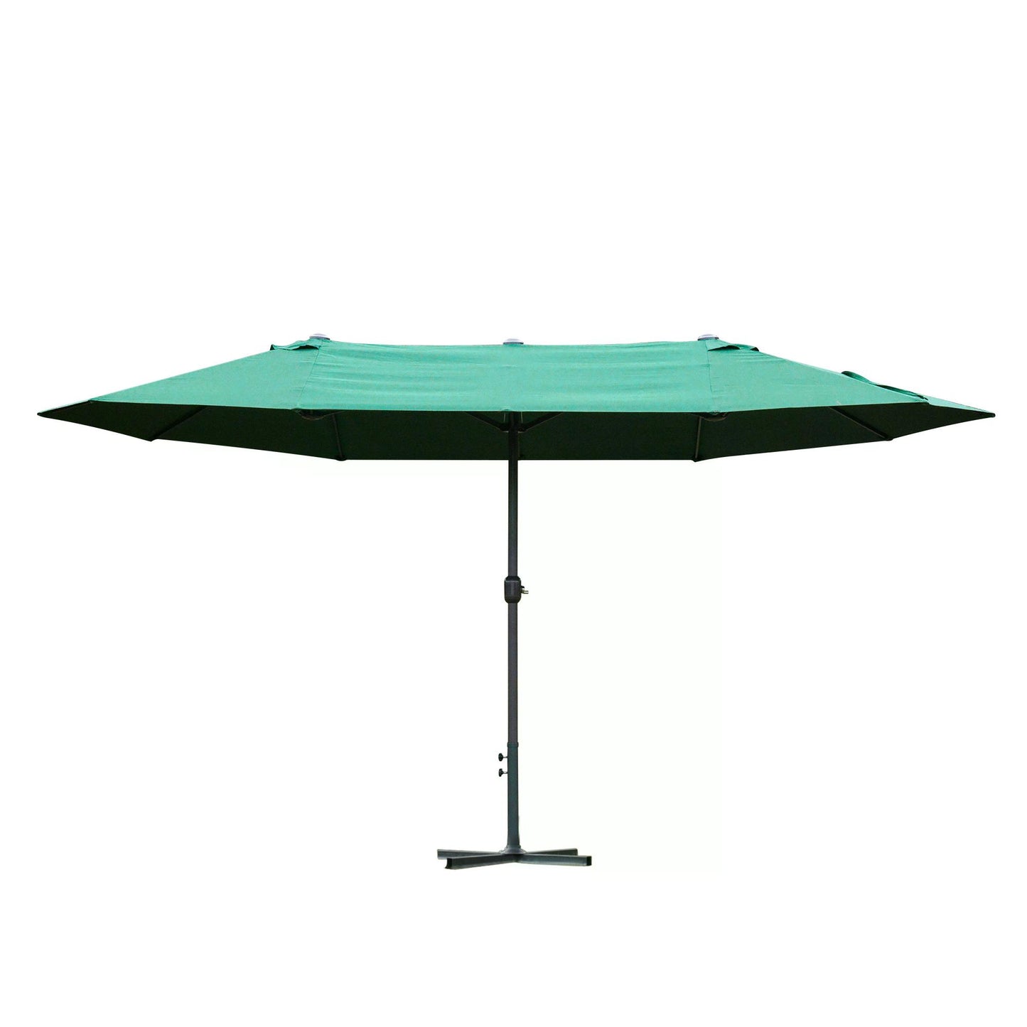 Outsunny 4.6m Garden Parasol Double-Sided Sun Umbrella Patio Market Shelter Canopy Shade Outdoor Dark Green